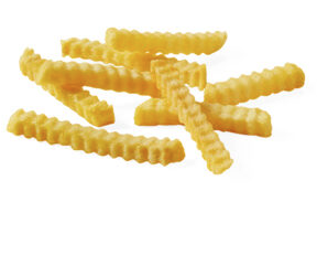 Wellengeschnittene Pommes