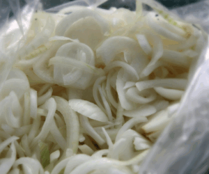 Geschnittene Zwiebeln