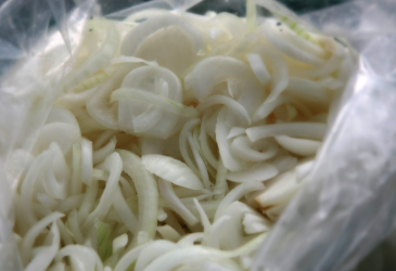 Geschnittene Zwiebeln